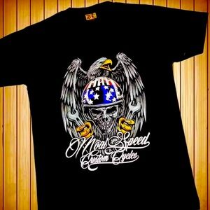 EAGLE MOAI SPEED Men's Size L Black T Shirt  Cotton 100% Thai NWOT